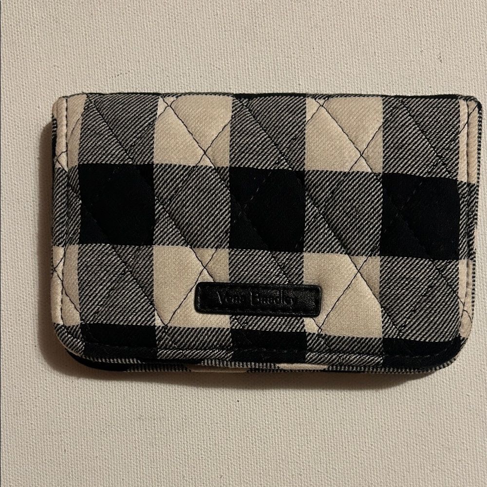 Vera Bradley Black and Cream Checkered Wallet